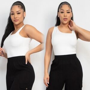 Thick strap double layered tank blouse high quality